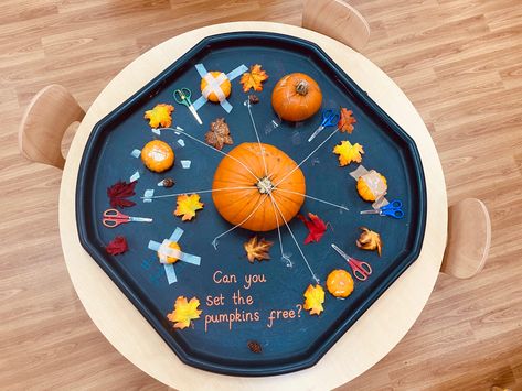 October Eyfs Activities, Pumpkin Tuff Tray Ideas, Pumpkin Tuff Tray, Autumn Eyfs Activities, Autumn Eyfs, Autumn Preschool, Eyfs Ideas, Pumpkin Unit, Room Activities