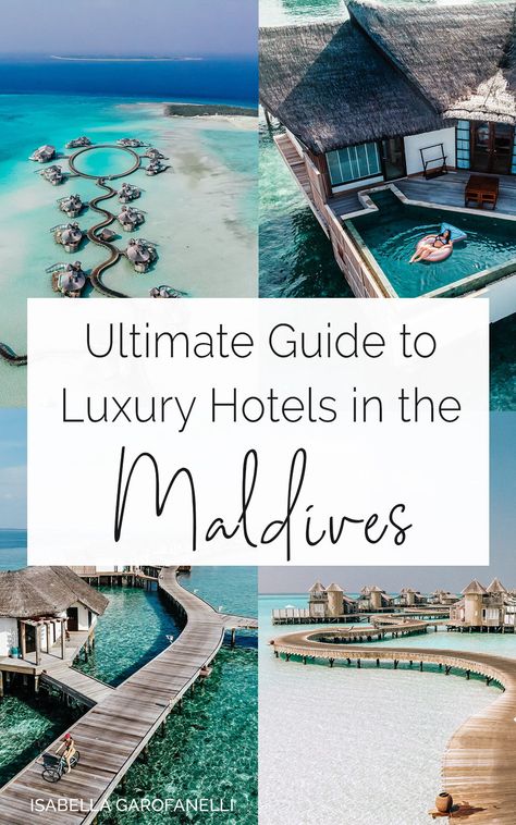 Wondering where to head to for a luxurious beach holiday? Does the idea of scuba diving, snorkeling, or just plain lazing around on white, soft sandy beaches sound like music to your ears? Then pack your swim wear and beach sandals, because you need to visit the lush island nation of Maldives! While you're there, these are 5 amazing luxury hotels in Maldives that you just have to experience for yourself! Hotels In Maldives, Travel Maldives, Couples Getaway, Maldives Hotel, Maldives Honeymoon, Visit Maldives, Maldives Resort, Maldives Travel, The Maldives