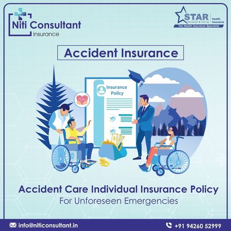 Personal #AccidentInsurance designed for you. Instant...Simple...Hassle Free... With #NitiConsultant & #StarHealthInsurance 📱 Call Us : 9426052999 💬 Whatsapp us : https://api.whatsapp.com/send?phone=919426052999 📧 Email us : info@niticonsultant.in . . . #livefree #HealthyLiving #InsuranceClaim #LifeInsurance #Accident #Insurance #InsurancePolicy #insuranceagent #insurancesolutions #InsuranceClaim #HealthPolicy #InsurancewithNitiConsultant #InsurancewithStarHealth Personal Accident Insurance, Accident Insurance, Insurance Claim, Health Policy, Insurance Agent, Insurance Policy, Family Health, Health Insurance, Life Insurance