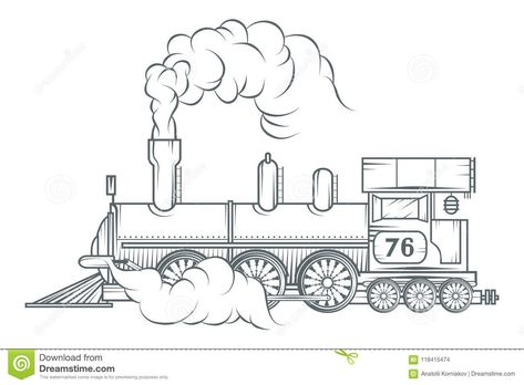 Locomotive Drawing, Ticket Drawing, Train Logo, Train Vector, Train Drawing, Easy To Draw, Investor Relations, Graphics Logo, Old Train