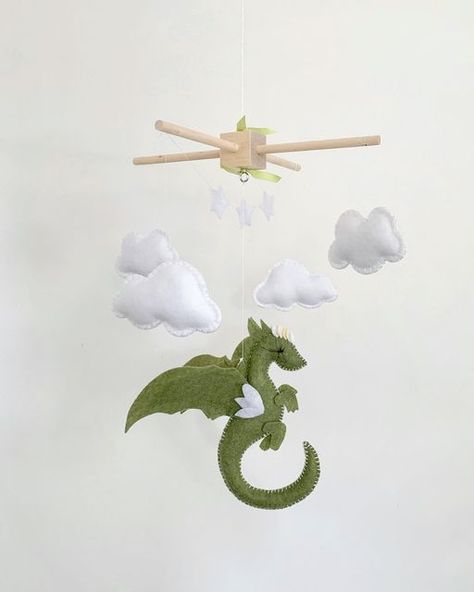 Fairy Nursery Theme, Fairy Nursery, Baby Dragons, Baby Mobiles, Nursery Theme, Sewing Stuffed Animals, Special One, Baby Dragon, Handmade Ideas