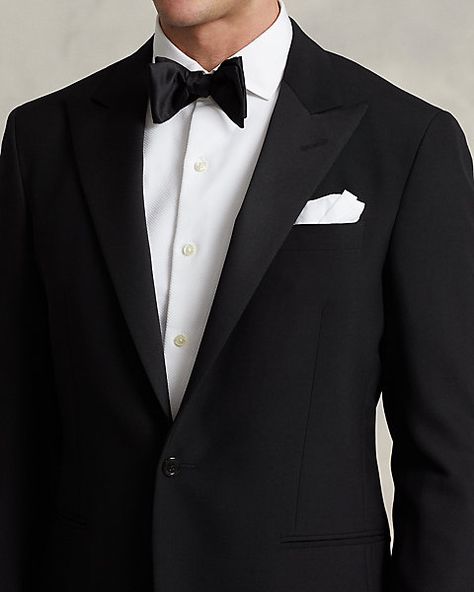 Men's Polo Wool Peak-Lapel Tuxedo | Ralph Lauren Tuxedo Peak Lapel, Mens Tuxedo, Mens Formal Wear, Ralph Lauren Mens, Tuxedo Suit, Peak Lapel, Tuxedo For Men, Tuxedos, Ralph Lauren Home