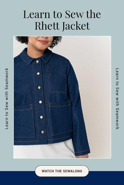 Prepare to Sew - Rhett Jacket Sewalong Chore Coat Pattern Sewing, Work Jacket Pattern, Chore Jacket Sewing Pattern, Sewing Pattern Jacket, Easy Jacket Pattern Sewing, Free Jacket Pattern, Coat Sewing Pattern Free, Simple Jacket Pattern, Jacket Sewing Pattern Free