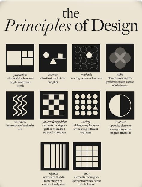 Focal Point Design Principle, Design Composition Principles, Principles Of Composition, Principles Of Design Proportion Drawings, Pattern Principle Of Design, Gestalt Principles Examples, Composition Graphic Design, Principles Of Design Harmony, Composition Geometric Shapes