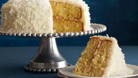 FN_Coconut_Cake Ina Garten Coconut Cake, Sour Cream Coconut Cake, Coconut Cake Recipe, Ina Garten Recipes, Food Network Canada, Barefoot Contessa, Coconut Cake, Savoury Cake, Food Cakes