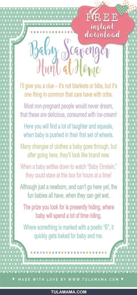 Baby shower scavenger hunt is easy to set up, and it's a fun game to play.  Click to get your cute and Free Printable Baby Shower Games, plus full and clear instructions on how to play. Pin it! #babyshowergames #freeprintables #freeprintablebabyshowergames #babyshower Gender Reveal Scavenger Hunt, Baby Shower Scavenger Hunt, Baby Shower Questions, Baby Shower Games Coed, Free Printable Baby Shower Games, Baby Shower Games Unique, Joy Baby, Coed Baby Shower, 4 Baby