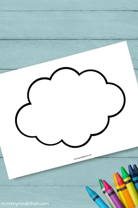 Clouds Craft Preschool, Preschool Cloud Crafts, Rain Cloud Template Free Printable, Cloud And Rainbow Craft, Cloud Pattern Printable, Cloud Stencil Template Free Printable, Printable Clouds Free, Rain Cloud Craft Preschool, Free Printable Cloud Template