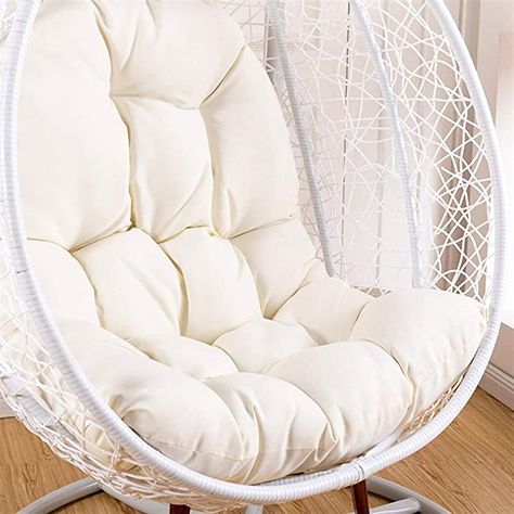 Amazon.com : OA&WA Hanging Basket Chair Cushions, Large Seat Cushion Waterproof Hanging Egg Hammock Swing Chair Pads Soft Chair Back Solid Color (Color : White, Size : 125x95cm(49x37inch)) : Industrial & Scientific Egg Chair Cushion, Nest Chair, Egg Chairs, Basket Chair, Swing Chair Outdoor, Soft Chair, Hanging Hammock Chair, Hanging Egg Chair, Hanging Hammock