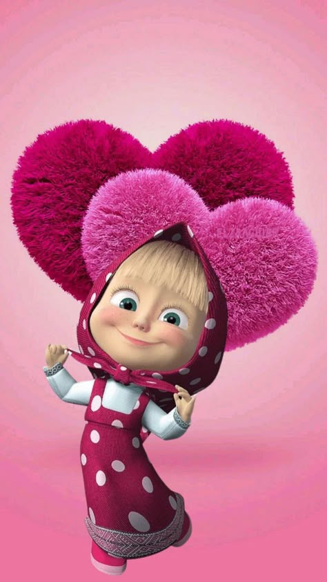 Masha Cute Pics, Masha And Bear Wallpaper, Masha Wallpaper, Masha And The Bear Wallpaper, Wallpaper Marsha, Pata Daisy, Cute Hijab Cartoon Wallpaper, Marsha And The Bear, Paint Splash Background