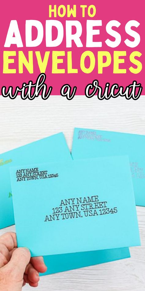 Cricut Address Labels, Addressing Envelopes With Cricut, How To Address Envelopes With Cricut, Cricut Addressing Envelopes, Cricut Envelope Addressing, How To Address Envelopes, Cricut Draw, Cricut Tricks, Print Address Labels