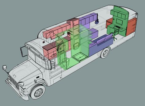 Graphic Designer DIYs School Bus Conversion on Tiny Budget Bus Van Life, Skoolie Ideas, Bus Tiny House, Bus Build, School Bus Tiny House, Tiny Luxury, School Bus Camper, Skoolie Conversion, Converted School Bus