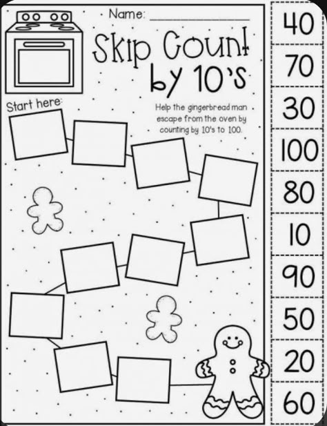 Count By 10s Worksheet, Count By 10s, Counting By 10, Christmas Math Worksheets, Counting By 5's, Worksheet For Kids, Counting Numbers, Christmas Worksheets, Math Counting