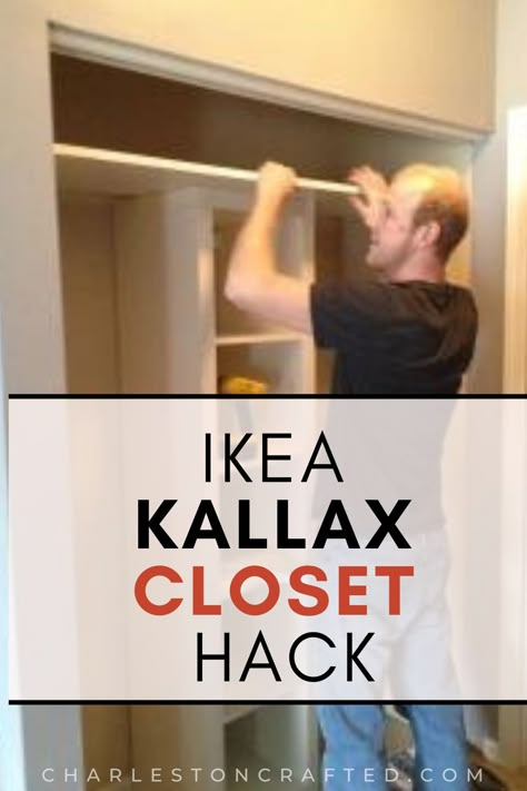 Ikea Hall Closet Organization, Ikea Closet Makeover Diy, Ikea Kallax Coat Closet, Cupboard To Wardrobe Ideas, Best Closet Systems Small Spaces, Adding Storage To Closet, Small Area Closet Ideas, Ikea Cube Storage Closet, Small Closet Ideas Ikea