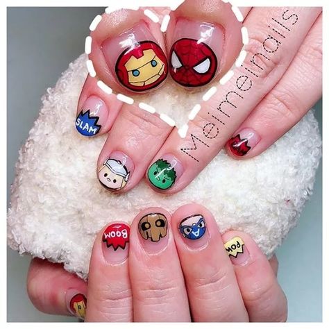 Marvel Nails, Different Types Of Nails, Lilac Nails, Nail Pen, Disney Nails, Types Of Nails, Hawkeye, Stiletto Nails, Cute Acrylic Nails