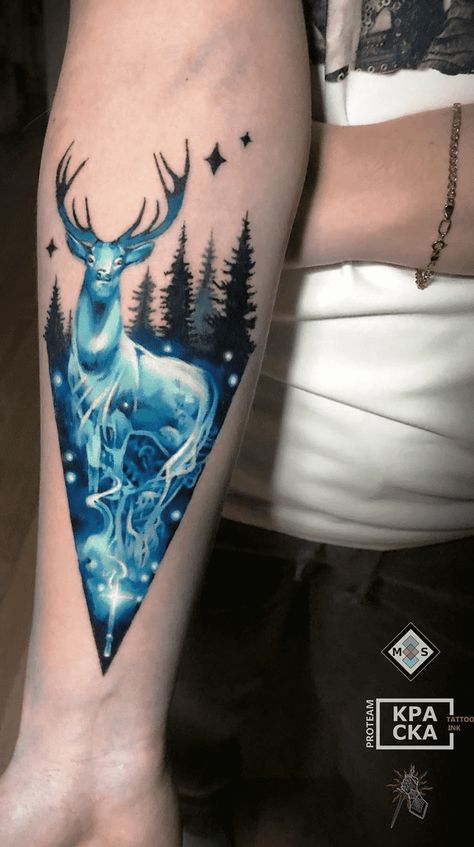 Patronus Tattoo Design Ideas Images Harry Potter Tattoos Patronus Deer, Harry Potter Tattoos Expecto Patronum, Deer Patronus Tattoo, Stag Patronus Tattoo, Dementor Art, Harry Potter Patronus Tattoo, Dementor Tattoo, Always Harry Potter Tattoo, Thestral Tattoo