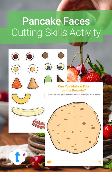 Pancake Day is a lovely time of year that children really enjoy. This pancake faces cutting skills activity is a wonderful way for children to practise their scissor skills. Simply cut out the shapes of eyes, noses and mouth and stick on the pancake to make a fun pancake face. Click to download! #pancakeday #pancakes #cuttingskills #pancakefaces #pancakeinspiration #teachingresources #teaching #teacher #twinkl #twinklresources #education #homeeducation #parents Pancake Craft, Shapes Of Eyes, Fun Pancakes, Pancake Art, People Working Together, Scissor Skills, Pancake Day, Key Dates, Skills Activities