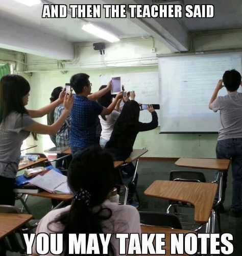 You may now take notes... Back To School Funny, Technology Humor, Back To School Pictures, Kids Part, Teacher Memes, Class Room, School Memes, School Pictures, School Humor