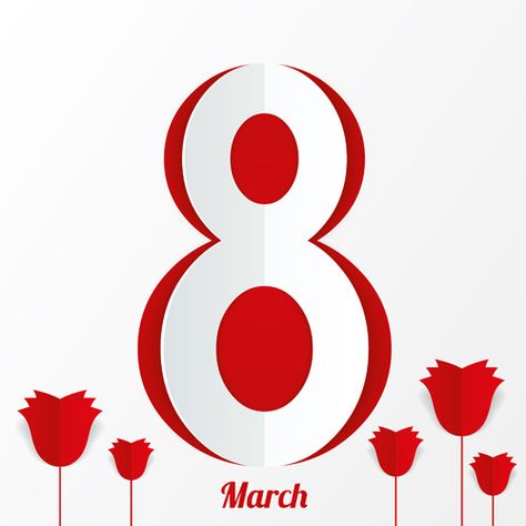 Women's Day Red style 8 march design elements Free vector http://ift.tt/2BSAF5O Homemade Journals, Homemade Journal, 8. Mart, 8 Mart, International Women’s Day, Shape Crafts, March 8, Mothers Day Crafts, Winter Cards