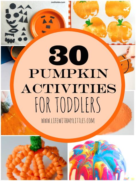 Pumpkin Activities For Toddlers, Pumpkin Activities Preschool, Fall Activities For Toddlers, Fall Crafts For Toddlers, Pumpkin Activities, Halloween Crafts For Toddlers, Fun Pumpkins, Autumn Activities For Kids, Halloween Activities For Kids