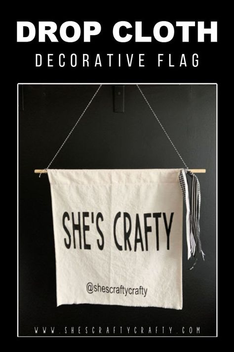 Canvas Flag, Hanging Flag, Canvas Banner, Canvas Wall Hanging, Hanging Banner, Drop Cloth, Cloth Fabric, Flag Decor, Diy Canvas