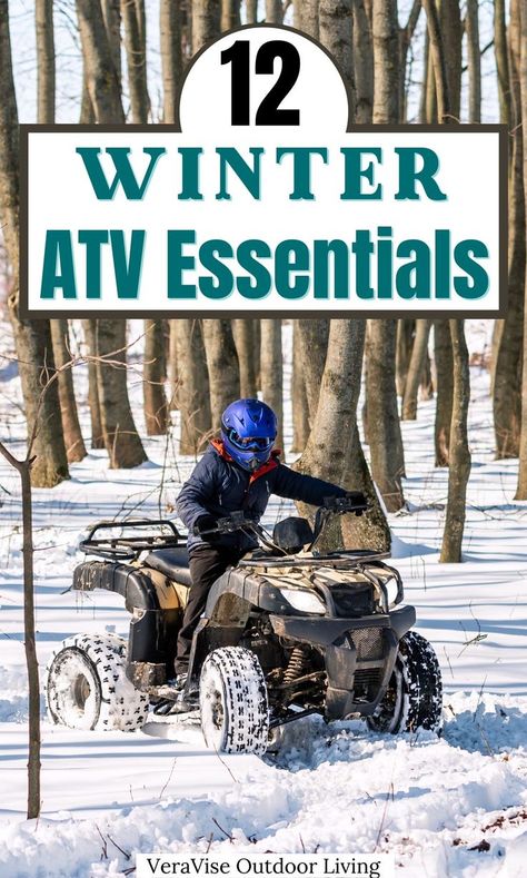 Winter ATV Essentials 4 Wheeler Accessories, Four Wheeler Accessories, Atv Camping, Atv Vehicles, Atv Gear, Snow Trails, Atv Car, Four Wheeling, Atv Trailers