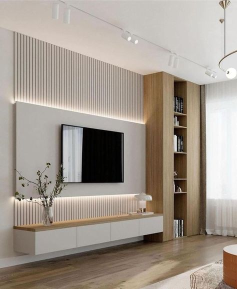 Tv Wall Color, Best Tv Unit Designs For Living Room, Modern Tv Wall Unit, Ruang Tv, Feature Wall Living Room, Latest Living Room Designs, Living Room Tv Unit Designs, Tv Room Design, Living Room Design Inspiration