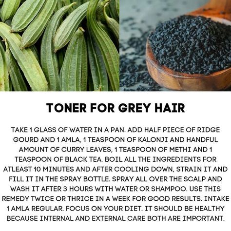 Kumkum behera on Instagram: "Toner for grey hair . . . . . . . . . . #greyhairremedy #greyhairfood #greyhairdontcare #greyhairjourney #whitehairremedy #whitehairs #whitehairsolution #whitehairoil #greyhairtrend #greyhairtreatment #greyhairtransformation #greyhairsolution #beautyandhairsecrets" Grey Hair Solutions, White Hair Solution, Grey Hair Problem, Gray Hair Solutions, Grey Hair Remedies, Natural Hair Repair, Grey Hair Journey, Reverse Gray Hair, Premature Grey Hair