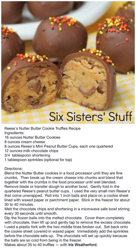 Reeses Truffles, Nutter Butter Recipes, Nutter Butter Balls, Nutter Butter Truffles, Cookie Truffles, Easy Christmas Candy Recipes, Cookie Balls, Easy Candy Recipes, Dessert Truffles