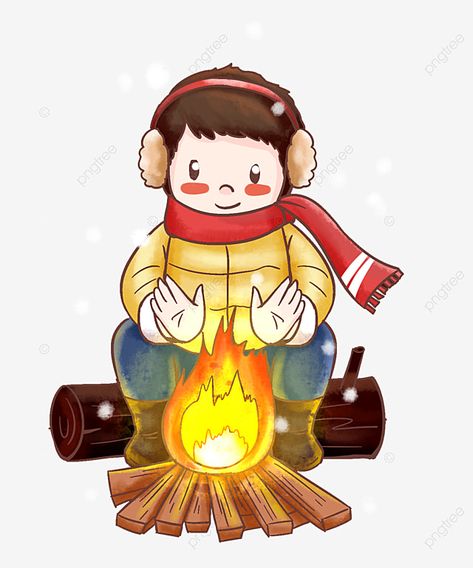 Bonfire Drawing, Fire For Kids, Cold Clipart, Snow Clipart, Fire Clipart, Best Christmas Quotes, Clipart Boy, Boy Clipart, School Board Decoration