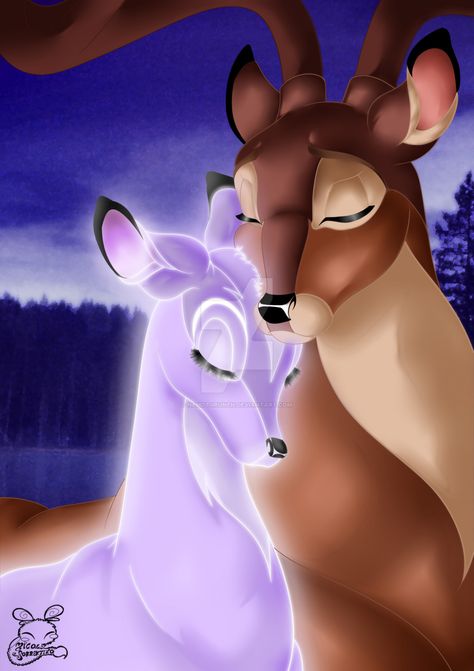 *BREHA & THE GREAT PRINCE OF THE FSOREST ~ by NemoTurunen on DeviantArt Great Prince Of The Forest, Old Drawings, Bambi Art, Bambi Disney, Pinturas Disney, Animal Photos, Disney Lover, Disney Kids, Disney Dream