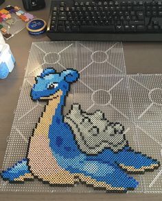 Lapras Pokemon perler beads by artbyfredd Pokémon Perler, Pokemon Crafts, Pokemon Bead, Pokemon Perler, Pixel Art Pokemon, Pokemon Perler Beads, Pokemon Craft, Art Perle, Perler Art