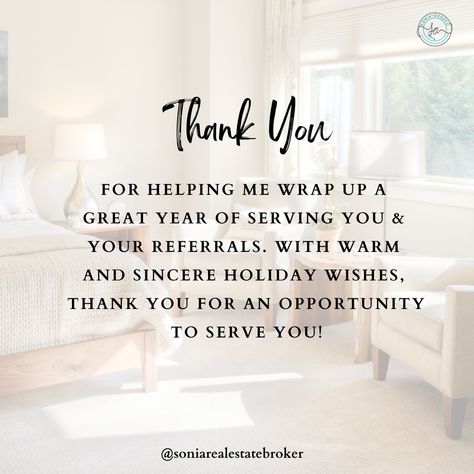 Thank you for helping me wrap up a great year of serving you & your referrals. With warm and sincere Holiday wishes, thank you for the opportunity to serve you! 💗 #soniarealestatebroker #realestate #realestateagent #realestatebroker #realtorlife #remaxchampions #remaxchampionsontario #remax #remaxhustle #hustleon #workhard #goals Good Year, Real Estate Broker, Holiday Wishes, Real Estate Marketing, Real Estate Agent, Real Estate, Thank You, Social Media, Marketing