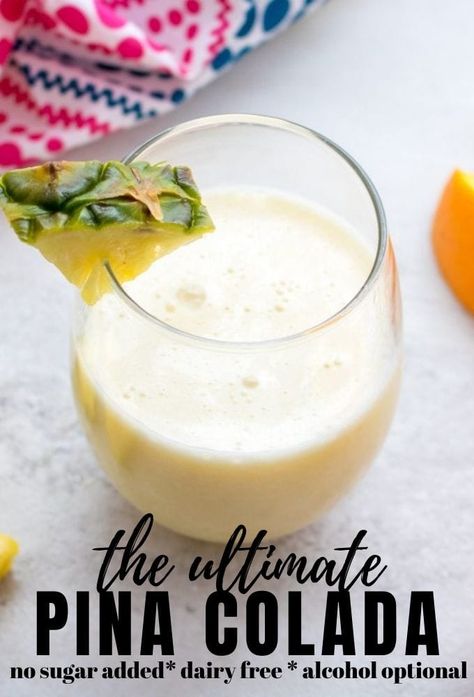 Best Pina Colada Recipe, Pina Colada Smoothie Healthy, Creamy Pina Colada, Pina Colada Smoothie Recipe, Pina Colada Smoothie, Pina Colada Recipe, Fruit Smoothie Recipes Healthy, Summer Drink Recipes, Easy Drink Recipes