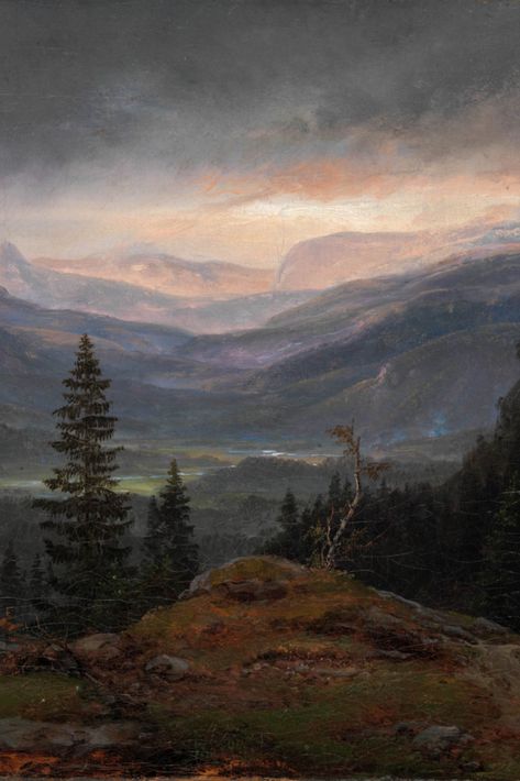 Johan Christian Dahl, Romantic Landscape, David Friedrich, Paint Inspo, Caspar David Friedrich, Paintings Famous, 19th Century Art, Antique Artwork, The Painter