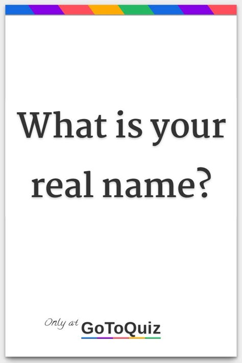 "What is your real name?" My result: Teshi My Daemon, What Aesthetic Am I, Nickname Quiz, Gender Quiz, Quizzes About Boys, What Is My Name, What Is My Aesthetic, What Is Gender, Aesthetic Quiz