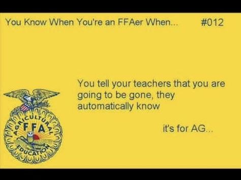 Truth...Ringgold FFA - www.OneLessThing.net Ffa Captions For Instagram, Ffa Gift Ideas, Ffa Memes, Ffa Quotes, Ffa Ideas, Ag Teacher, Ffa, Teacher Humor, Hysterically Funny