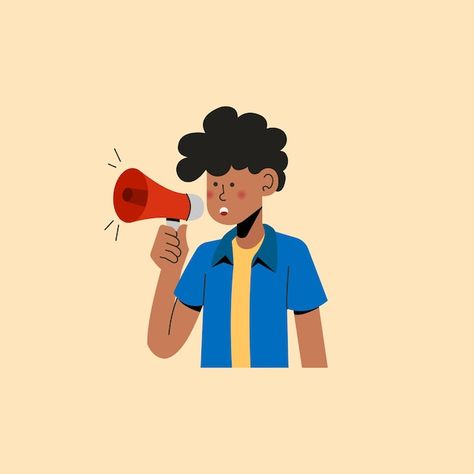 Man talking with loudspeaker vector illu... | Premium Vector #Freepik #vector #art #announce #people #illustration People Illustration, Loudspeaker, Premium Vector, Graphic Resources, Vector Art, Vector Illustration, Art, People Illustrations