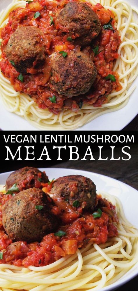 These vegan lentil mushroom meatballs will be a hit at dinnertime! This recipe is super simple to make with just a few ingredients. The vegan meatballs are healthy, gluten-free and easy to meal prep. Serve over gluten-free pasta and tomato sauce for a quick dinner or with an easy dipping sauce for a high protein snack or appetizer. #healthyveganrecipes #veganpasta #highprotein #veganmealprep Vegan Lentil Meatballs, Lentil Mushroom, Mushroom Meatballs, Lentil Meatballs, Vegan Lentil, Vegan Meatballs, High Protein Vegan Recipes, Healthy Appetizer Recipes, Protein Snack