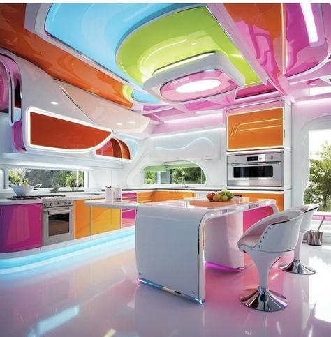 Futuristic Bedroom, Bedroom Designs For Couples, Funky Kitchen, Frutiger Aero, Bedroom Designs, Dream House Decor, My Kitchen, Dream Home Design, Autocad