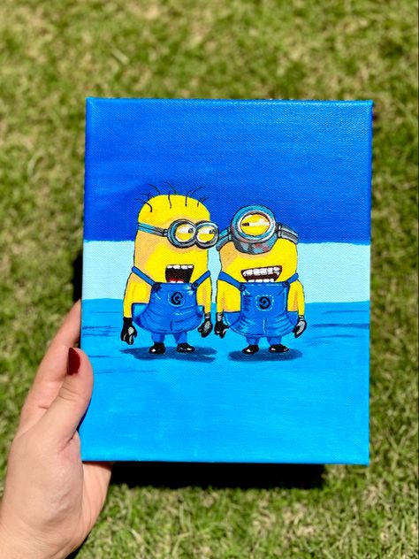 Brother Painting Ideas, Mini Canvas For Best Friend, Painting For Brother Gift Ideas, Painting Ideas For Brother, Best Friend Painting Ideas Easy, Friend Painting Ideas, Friend Painting, Mountain Landscape Painting, Sisters Art