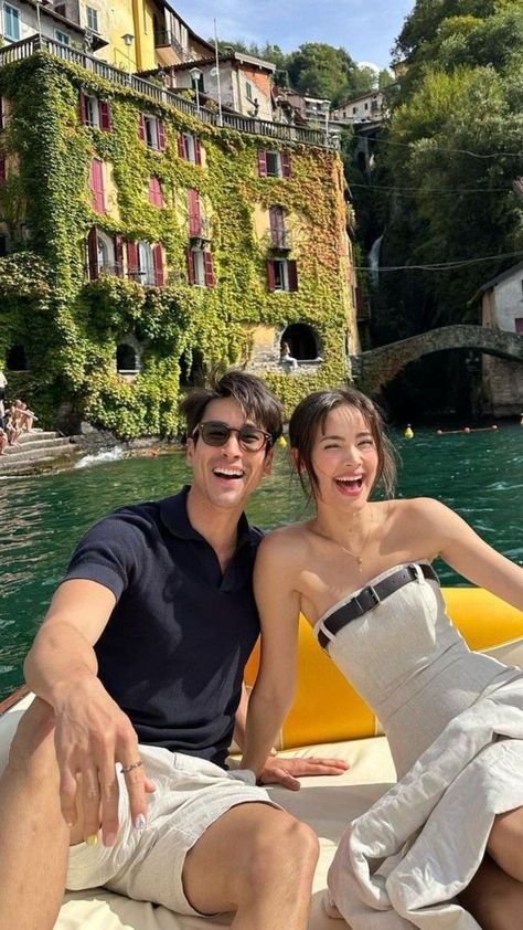 Europe Couple Outfits, Same Height Couples Aesthetic, Classy Couple Romantic, Classy Couple Outfits, Couple In Japan, Outfits Europe, Rich Couple, Urassaya Sperbund, Couple Fits