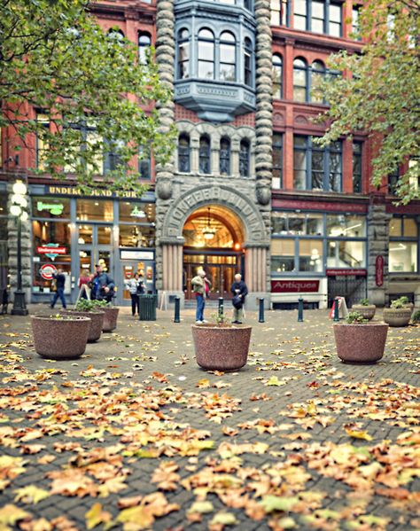 Pioneer Square. We there for a field trip and for feeding the homeless during my Sophomore year. Omg, memories <3 Pioneer Square Seattle, Washington Trip, Seattle Trip, Washington Seattle, Seattle Hotels, Seattle Travel, Sleepless In Seattle, Bellingham Washington, Bridge City