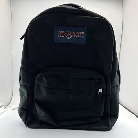 New Jansport Backpack Black 16' X 10' X 5' Red Jansport Backpack, Black Jansport Backpacks, Black Jansport, Pineapple Backpack, Jansport Backpacks Big Student, Mochila Jansport, Black Backpack School, Galaxy Backpack, Jansport Superbreak Backpack