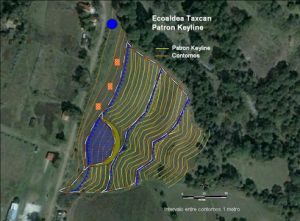 keyline design for slowing water through the landscape. Keyline Design, Landscaping A Slope, Hillside Landscaping, Permaculture Design, Recreation Centers, Sustainable Agriculture, Land Management, Farm Stay, Water Design