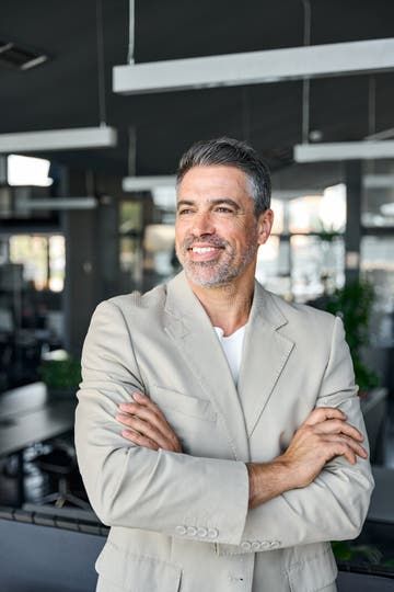 Happy Mid Aged Business Man Ceo Standing in Office Arms Crossed. Portrait Stock Image - Image of expert, looking: 278852953 Realtor Photos, Stock Photos People, Business Shoot, Happy Person, Business Pictures, Finance Jobs, Brand Photography Inspiration, Office Photo, Digital Tablet