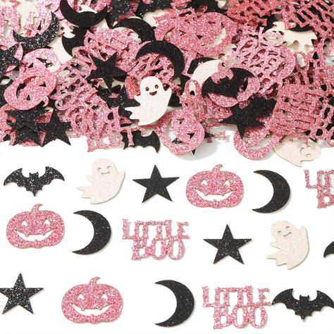 Little Boo Party Decorations, 200Pcs Little Boo Confetti for Table Glitter Pink Black for Girls Halloween Little Boo Baby Shower Birthday Party Supplies #ad #littleboo #alittlebooisalmostdue #boobabyshower #babyshowerdecor #babyshowersupplies #babyshowerthemes #halloweenbabyshower Black And Pink Halloween Baby Shower Ideas, Halloween Theme Baby Shower Girl, Boo Baby Shower Theme Girl, Boo Party, Baby Shower Food For Girl, Baby Shower Party Themes, Halloween Baby Shower Theme, Gothic Baby