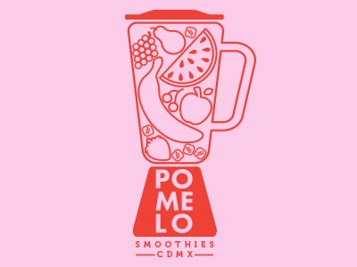 Pomelo Smoothies by Andrew Murray on Dribbble Smoothie Logo Design Ideas, Smoothie Logo Design Branding, Smoothie Graphic Design, Acai Branding, Smoothie Logo Design, Juice Graphic Design, Smoothie Branding, Smoothie Illustration, Juice Logo Design