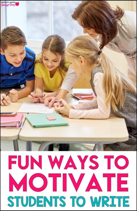 Looking for ways to motivate students to write? Get 20 creative ideas for writing activities for kids, including writing prompts, story starters, author visits, lessons, printable, and fun projects. Perfect ideas for 3rd grade writing, 4th grade writing, and 5th grade writing in the upper elementary classroom. Helpful for teachers! Writing Prompts Story Starters, Writing Activities For Kids, Elementary Writing Activities, Elementary Language Arts Activities, Ideas For Writing, Motivate Students, Creative Writing Activities, 5th Grade Writing, 3rd Grade Writing