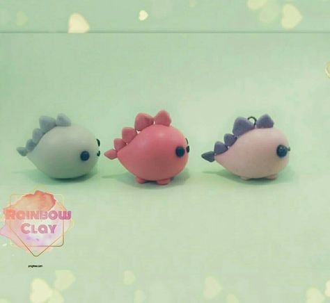 Clay Dino, Dino Crafts, Fimo Clay Crafts, Kawaii Dino, Ton Diy, Dino Craft, Polymer Clay Cute, Clay Cute, Jumping Clay