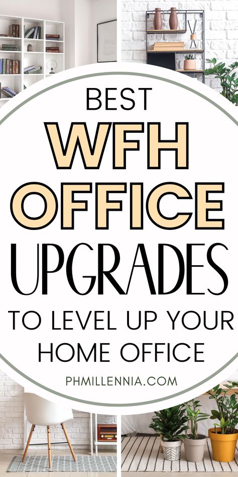 WFH is here to stay and stay for good. If haven’t yet given thought to creating a dedicated home office, you’re clearly due for an upgrade. Investing in your home office & ensuring an ideal WFH environment is worth your time, money, & effort, and pays lasting dividends to your health, happiness, & career success. From ergonomic chairs to laptops to mounts & stands, here are the best home office upgrades you need to elevate your WFH setup. #phmillennia #wfh #remotework #homeoffice #desk #laptop Home Office Upgrade, Home Office With Treadmill, Husband And Wife Home Office, Remote Work Office Setup, Home Office With Treadmill Layout, Work From Home Office Ideas Small Spaces Apartment Therapy, Best Home Office Setup, Home Office Before And After, Standing Desk Setup Ideas